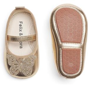 imageFelix ampamp Flora Soft Sole Baby Shoes  Infant Baby Walking Shoes Moccasinss Rubber Sole Crib ShoesB8731gold