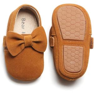 imageFelix ampamp Flora Soft Sole Baby Shoes  Infant Baby Walking Shoes Moccasinss Rubber Sole Crib ShoesBrown
