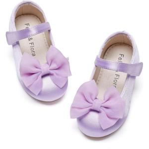 imageFelix ampamp Flora Toddler Flower Girl Dress Shoes  Baby Girl Ballet Mary Jane Flats for Party School WeddingBf04s Purple