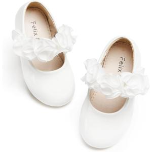 imageFelix ampamp Flora Toddler Flower Girl Dress Shoes  Girl Ballet Flats Party School Shoes WeddingB819white