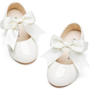 imageFelix ampamp Flora Toddler Flower Girl Dress Shoes  Girl Ballet Flats Party School Shoes WeddingB821ivory White