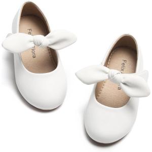 imageFelix ampamp Flora Toddler Flower Girl Dress Shoes  Girl Ballet Flats Party School Shoes WeddingB839white