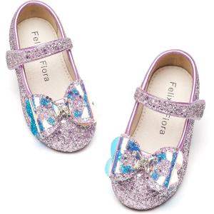 imageFelix ampamp Flora Toddler Flower Girl Dress Shoes  Girl Ballet Flats Party School Shoes WeddingB896purple