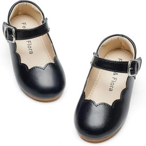 imageFelix ampamp Flora Toddler Flower Girl Dress Shoes  Girl Ballet Flats Party School Shoes WeddingB902black