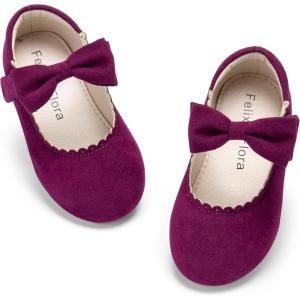 imageFelix ampamp Flora Toddler Flower Girl Dress Shoes  Girl Ballet Flats Party School Shoes WeddingBf11purple