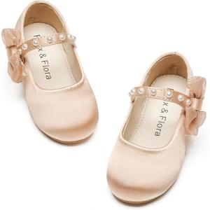 imageFelix ampamp Flora Toddler Girl Dress Shoes  Flower Girl Ballet Flats School Wedding PartyBf14dark Nude