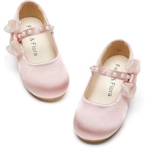 imageFelix ampamp Flora Toddler Girl Dress Shoes  Flower Girl Ballet Flats School Wedding PartyBf14pink