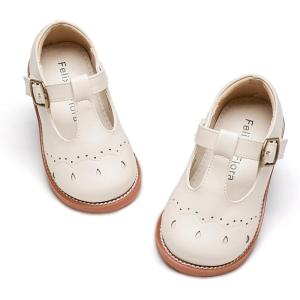 imageFelix ampamp Flora Toddler Girl Mary Jane Dress Shoes  School Oxford Flats for Girl Party ShoesB423beige
