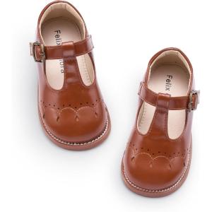 imageFelix ampamp Flora Toddler Girl Mary Jane Dress Shoes  School Oxford Flats for Girl Party ShoesB423brown