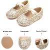 imageFelix ampamp Flora Toddler Girl Dress Shoes  Flower Girl Ballet Mary Jane Flats Party School WeddingB869glitter Gold