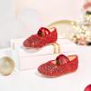 imageFelix ampamp Flora Toddler Girl Dress Shoes  Flower Girl Ballet Mary Jane Flats Party School WeddingB869glitter Red