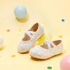 imageFelix ampamp Flora Toddler Girl Dress Shoes  Flower Girl Ballet Mary Jane Flats Party School WeddingB869glitter White