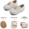 imageFelix ampamp Flora Toddler Girl Dress Shoes  Flower Girl Ballet Mary Jane Flats Party School WeddingB869glitter White