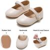 imageFelix ampamp Flora Toddler Girl Dress Shoes  Flower Girl Ballet Mary Jane Flats Party School WeddingB876fl Beige