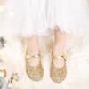 imageFelix ampamp Flora Toddler Girl Dress Shoes  Flower Girl Ballet Mary Jane Flats Party School WeddingB876glitter Gold