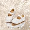 imageFelix ampamp Flora Toddler Girl Dress Shoes  Flower Girl Ballet Mary Jane Flats Party School WeddingB876glitter White