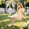 imageFelix ampamp Flora Toddler Girl Dress Shoes  Flower Girl Ballet Mary Jane Flats Party School WeddingBf09s Champagne Gold