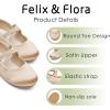 imageFelix ampamp Flora Toddler Girl Dress Shoes  Flower Girl Ballet Mary Jane Flats Party School WeddingBf09s Dark Nude