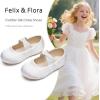 imageFelix ampamp Flora Toddler Girl Dress Shoes  Flower Girl Ballet Mary Jane Flats Party School WeddingBf09s White