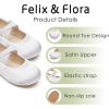 imageFelix ampamp Flora Toddler Girl Dress Shoes  Flower Girl Ballet Mary Jane Flats Party School WeddingBf09s White