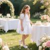 imageFelix ampamp Flora Toddler Girl Dress Shoes  Flower Girl Ballet Mary Jane Flats Party School WeddingBf09s White