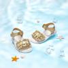 imageFelix ampamp Flora Toddler Girl Sandals Open Toe Summer Flower Girl Dress ShoesBc302gold