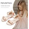 imageFelix ampamp Flora Toddler Girl Sandals Open Toe Summer Flower Girl Dress ShoesBc324dark Nude