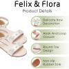 imageFelix ampamp Flora Toddler Girl Sandals Open Toe Summer Flower Girl Dress ShoesBc324ivory White