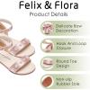 imageFelix ampamp Flora Toddler Girl Sandals Open Toe Summer Flower Girl Dress ShoesBc324pink