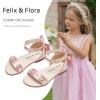 imageFelix ampamp Flora Toddler Girl Sandals Open Toe Summer Flower Girl Dress ShoesBc324pink