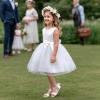 imageFelix ampamp Flora Toddler Girl Sandals Open Toe Summer Flower Girl Dress ShoesBc324pl White