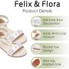 imageFelix ampamp Flora Toddler Girl Sandals Open Toe Summer Flower Girl Dress ShoesBc324white