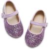 imageFelix ampamp Flora Toddler Girl Dress Shoes  Flower Girl Ballet Mary Jane Flats Party School WeddingB356purple