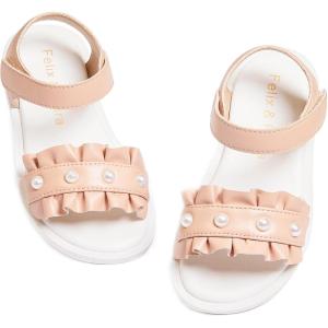imageFelix ampamp Flora Toddler Girl Sandals Open Toe Summer Flower Girl Dress ShoesBc302nude