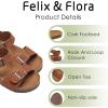 imageFelix ampamp Flora Toddler Girls Sandals Flower Girl Cork Footbed Open Toe Comfort Princess Summer Flat ShoesBc329brown