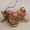 imageFelix ampamp Flora Toddler Girls Sandals Flower Girl Cork Footbed Open Toe Comfort Princess Summer Flat ShoesBc329brown