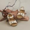 imageFelix ampamp Flora Toddler Girls Sandals Flower Girl Cork Footbed Open Toe Comfort Princess Summer Flat ShoesBc329moonbeam