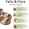 imageFelix ampamp Flora Toddler Girls Sandals Flower Girl Cork Footbed Open Toe Comfort Princess Summer Flat ShoesBc329white