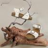 imageFelix ampamp Flora Toddler Girls Sandals Flower Girl Cork Footbed Open Toe Comfort Princess Summer Flat ShoesBc329white