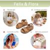 imageFelix ampamp Flora Toddler Girls Sandals Flower Girl Cork Footbed Open Toe Comfort Princess Summer Flat ShoesBc329yellow
