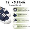 imageFelix ampamp Flora ToddlerLittle Kid Girls Running Shoes Sports Sneakers Princess Casual Glitter ShoesYb01navy Blue