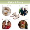 imageFelix ampamp Flora Toddler Girl Mary Jane Dress Shoes  School Oxford Flats for Girl Party ShoesB429beige