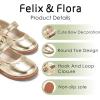 imageFelix ampamp Flora Toddler Girl Mary Jane Dress Shoes  School Oxford Flats for Girl Party ShoesB429gold