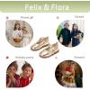 imageFelix ampamp Flora Toddler Girl Mary Jane Dress Shoes  School Oxford Flats for Girl Party ShoesB429gold