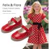 imageFelix ampamp Flora Toddler Girl Mary Jane Dress Shoes  School Oxford Flats for Girl Party ShoesB429red