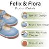 imageFelix ampamp Flora Toddler Little Girl Mary Jane Dress Shoes  Ballet Flats for Easter Flower Girl Party School ShoesB430blue