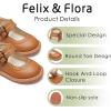 imageFelix ampamp Flora Toddler Little Girl Mary Jane Dress Shoes  Ballet Flats for Easter Flower Girl Party School ShoesB430oxford Brown