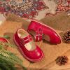 imageFelix ampamp Flora Toddler Little Girl Mary Jane Dress Shoes  Ballet Flats for Easter Flower Girl Party School ShoesB430red
