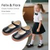 imageFelix ampamp Flora Toddler Little Girl Mary Jane Dress Shoes  Ballet Flats for Easter Flower Girl Party School ShoesB431black