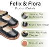 imageFelix ampamp Flora Toddler Little Girl Mary Jane Dress Shoes  Ballet Flats for Easter Flower Girl Party School ShoesB431black